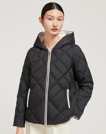 【宽松连帽羽绒服】女中长款2023冬季新款设计感抽身收腰外套