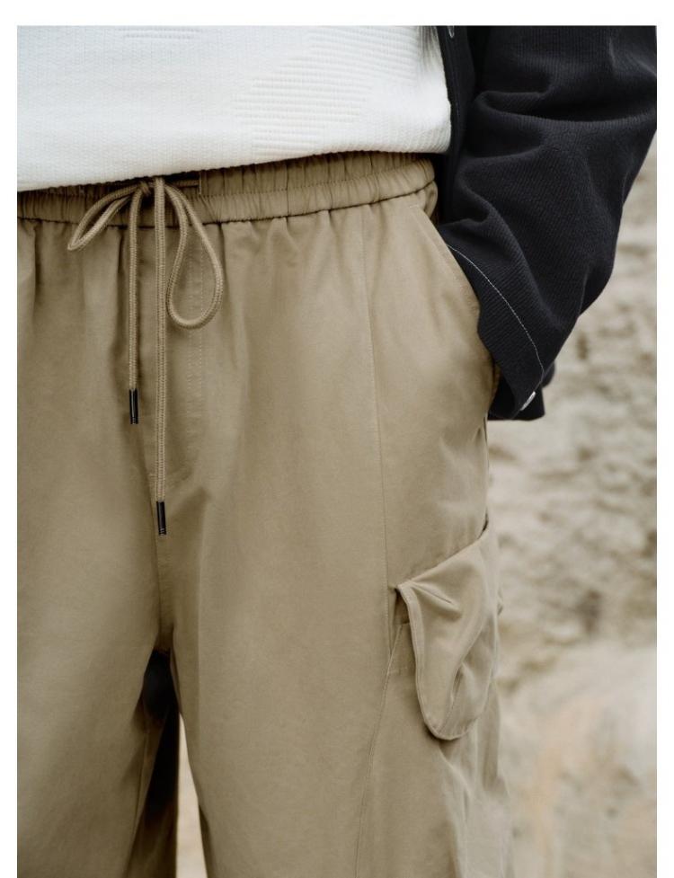 ur2024春季男装户外休闲工装贴袋超宽松阔腿裤uml640011