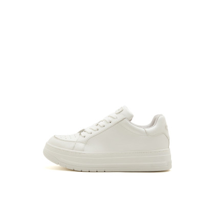 思加图2023秋冬新款百搭透气小白鞋厚底增高板鞋时尚休闲鞋