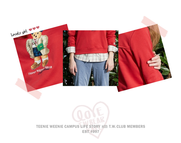 小熊卡通卫衣女春秋季女字母卫衣