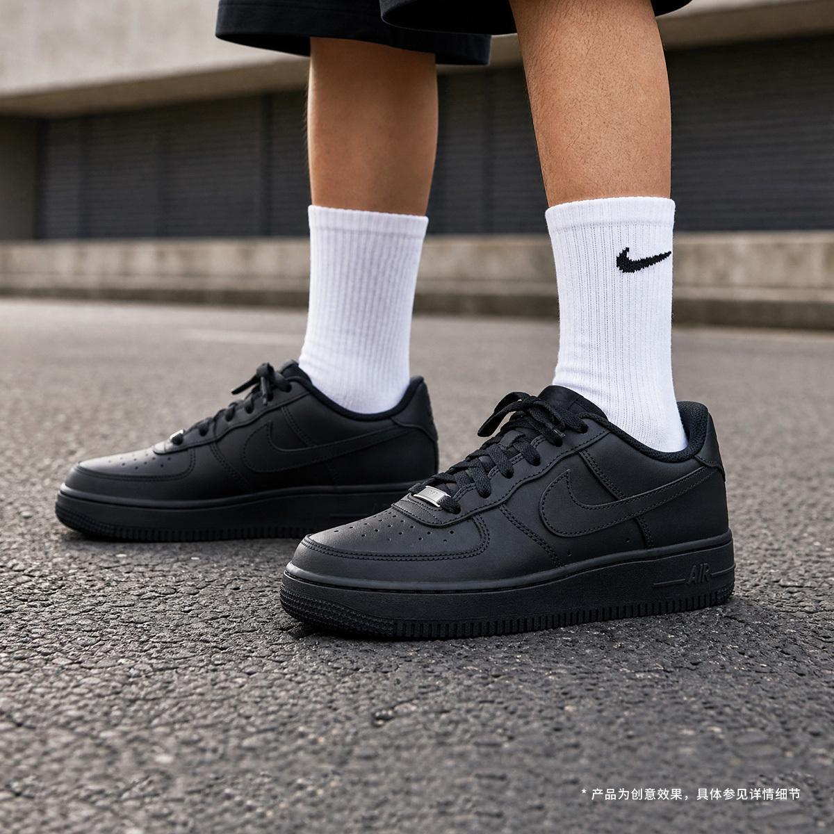 JORDAN کفش ورزشی چرم AIR FORCE 1 LE (GS) بچگانه بنددار