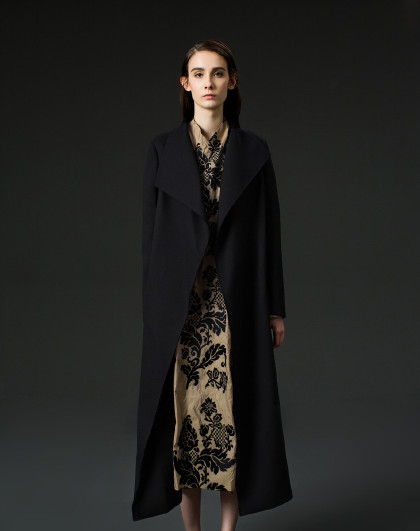 zhuchongyun朱崇恽春新款原创设计女装褶皱抽绳风衣