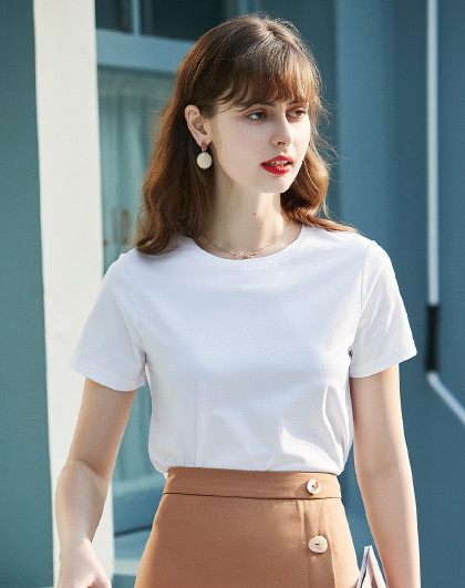 2024年夏季新款女士坨坨兔子法式印花白色t恤宽松简约