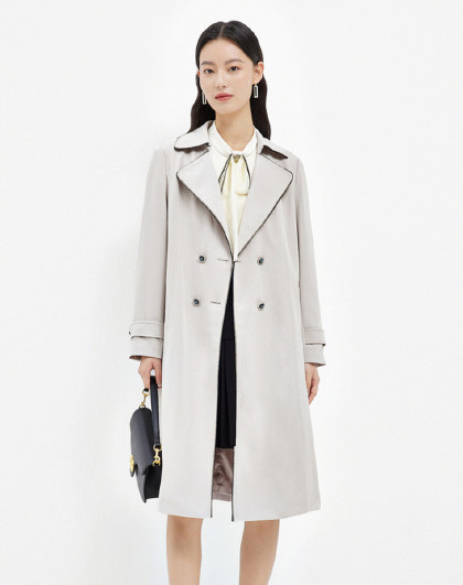 春法式复古纯棉高级感通勤气质风衣外套老钱风外套