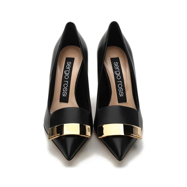 塞乔罗西女士sr1羊皮尖头高跟鞋 a78950 magn05