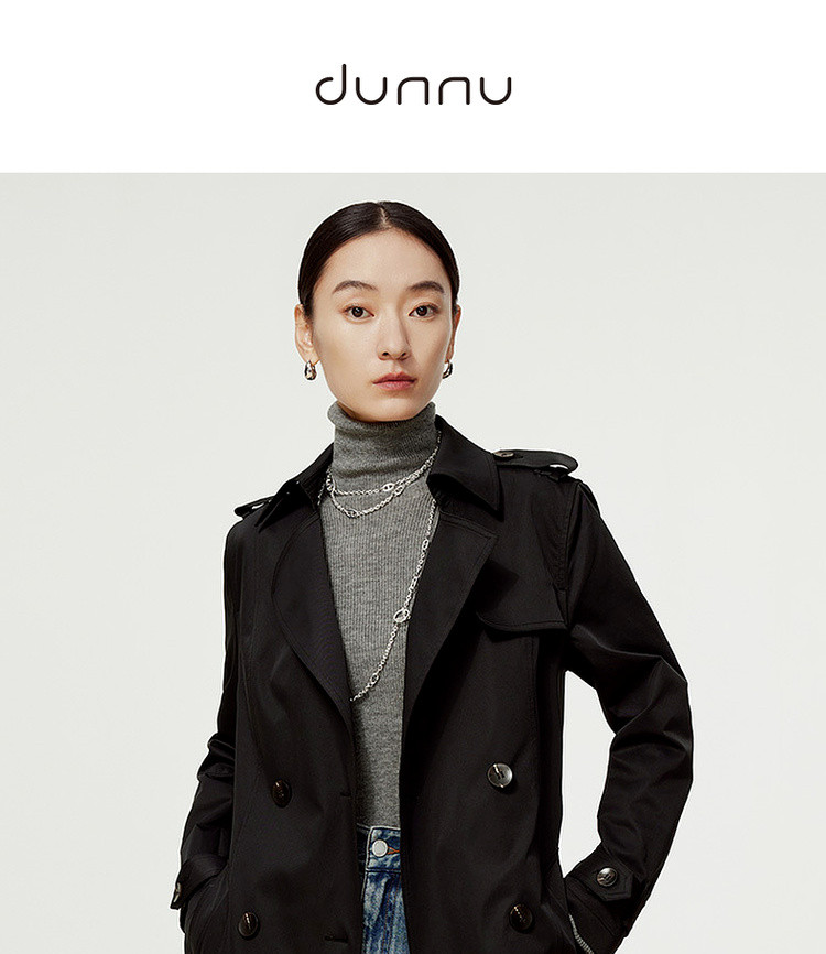 敦奴2023年秋冬新款气质高级感经典百搭款风衣外套