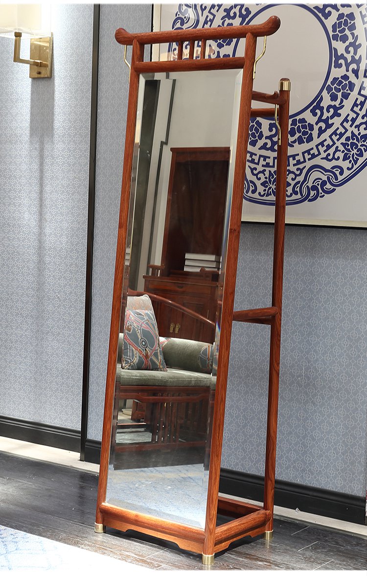 百家汇红木家具穿衣镜刺猬紫檀实木中式全实木穿衣镜