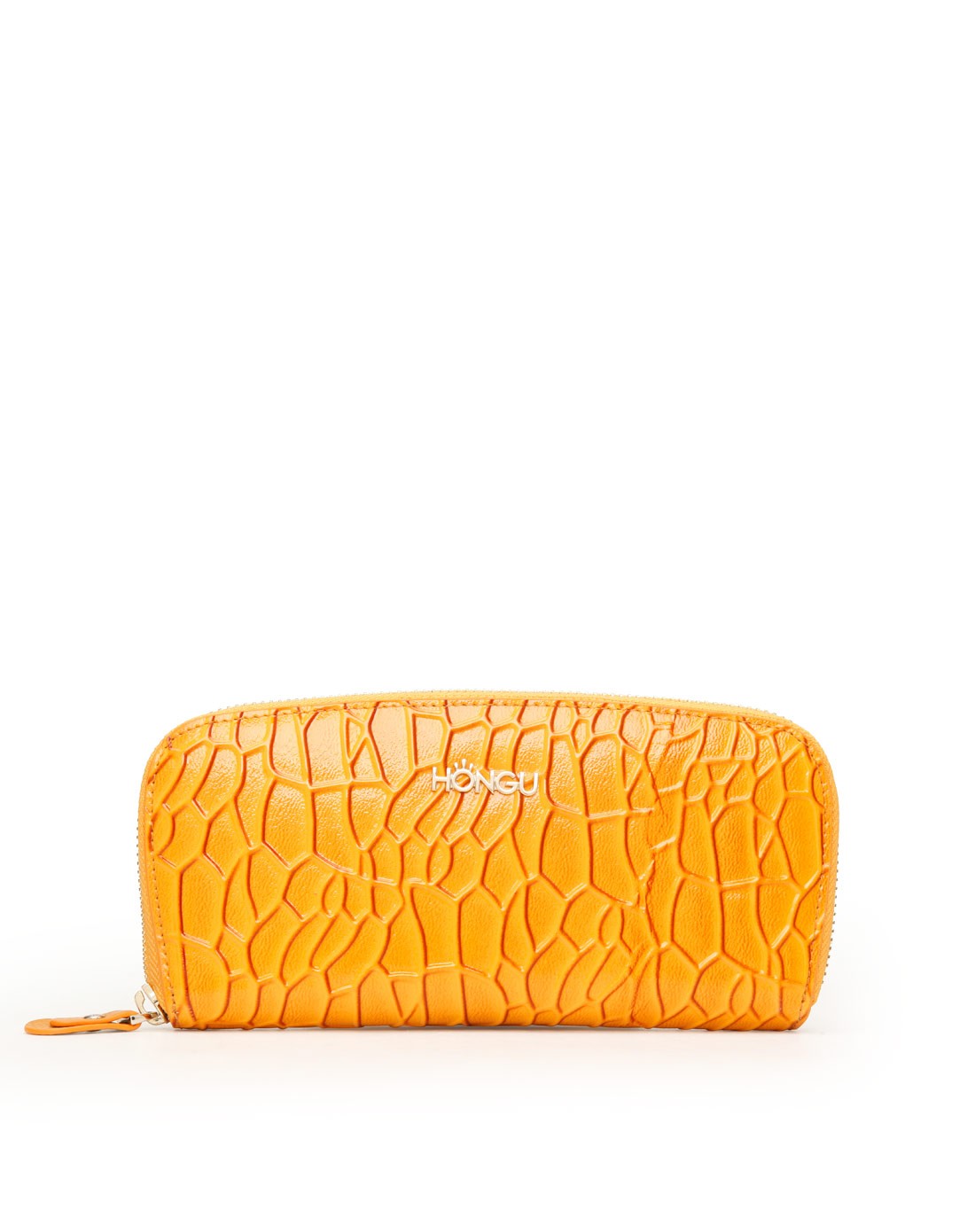 线下同款女款淑女甜美赤橙色钱包