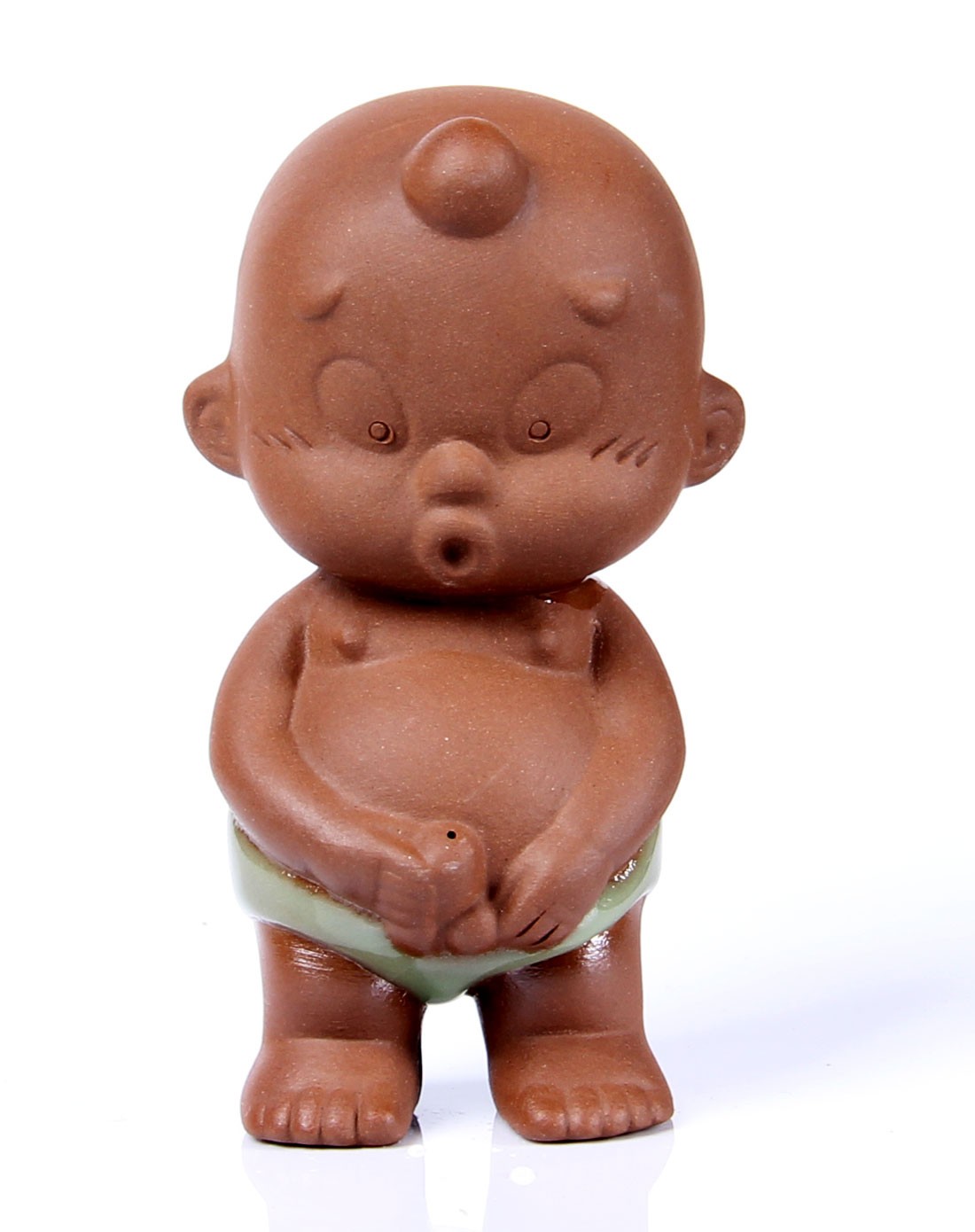 紫砂陶撒尿小土豆2喷水哥窑茶宠开片可养